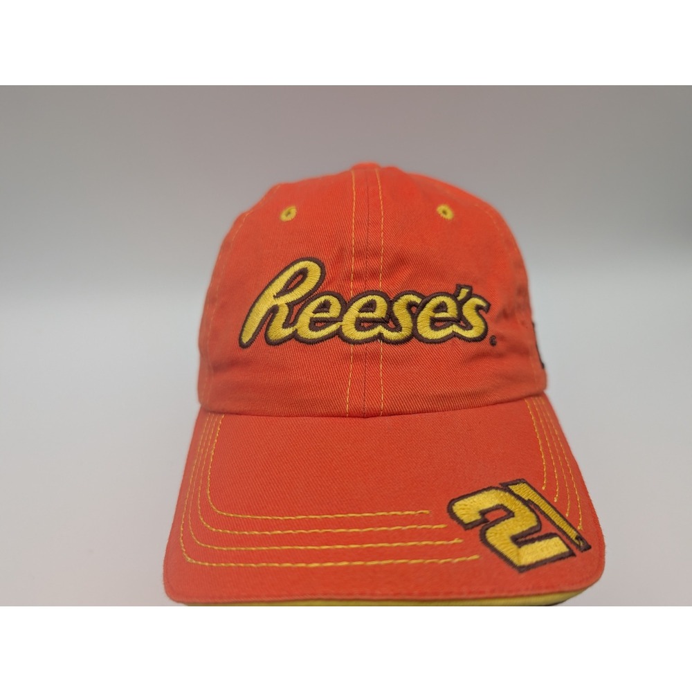 Chase Authentics Kevin Harvick 21 Reeses Racing Hat Orange Youth Baseball Cap